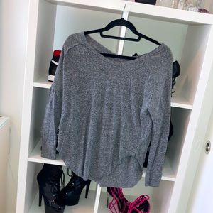 TNA ARITZIA oversized long sleeve top, grey